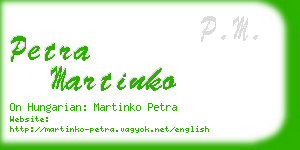 petra martinko business card